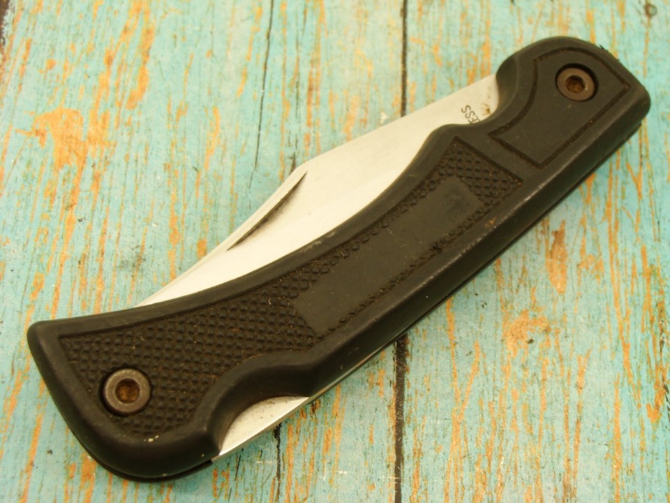 A big vintage Labtron Japan 440 stainless lockback hunting knife — a bold, serious blade with that unmistakable 1970s-80s Japanese import quality.