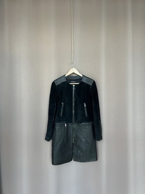 Fratelli Rossetti Lederjacke Damen Größe 42 oder M/L Full Zip Schwarz Mantel