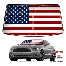 American Flag Windshield Sunshade for 2015-2023 Ford Mustang American Flag