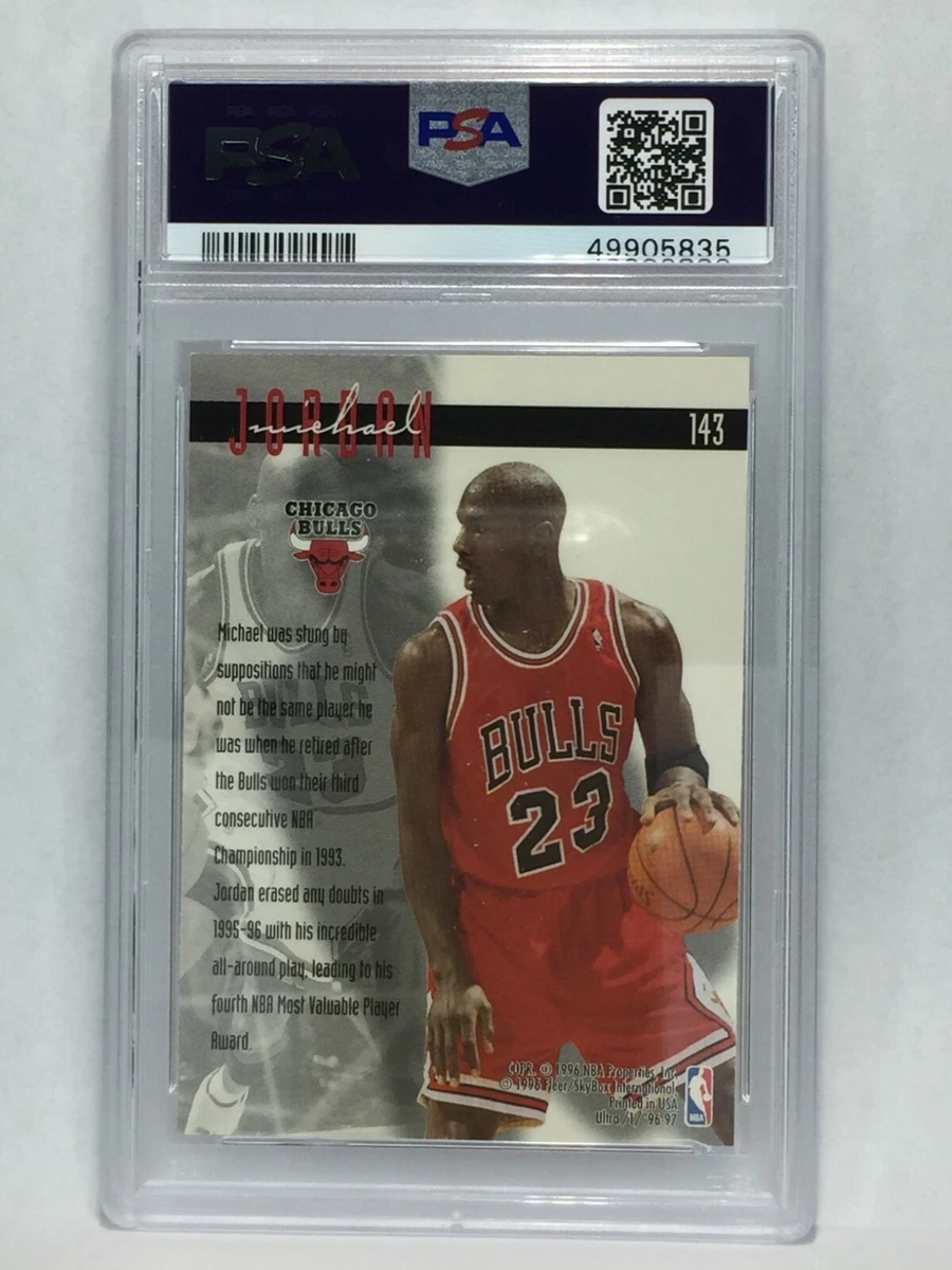 1996 Fleer Ultra Michael Jordan #143 PSA 8 HOF MVP BULLS GOAT NEW 