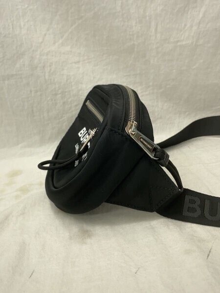 BURBERRY Small Logo Print Econyl Cannon Bum Bag Black Shoulder Bag