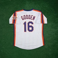 Dwight Gooden 1986 New York Mets Home Cooperstown Men's Jersey w/ 25th Patch