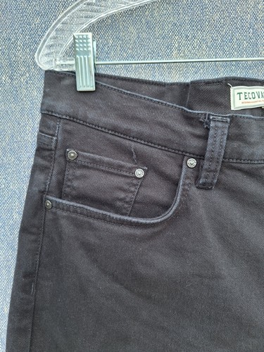 TECOVAS Jeans Mens 34X30 5-Pocket Denim Pant Western Wear Cowboy Straight Black - Picture 5 of 11