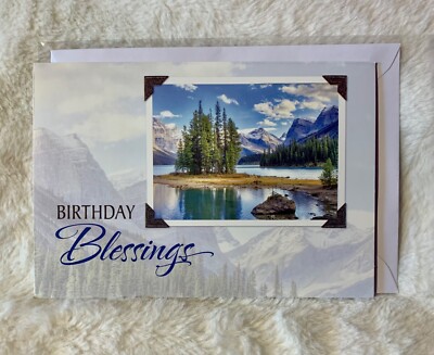 Birthday Card Blessings Beautiful Scene
