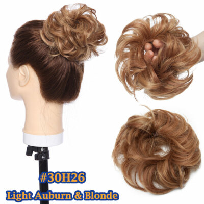 Real Thick Messy Rose Bun Hair Piece Curly Scrunchie Natural Hair Extensions DZQ