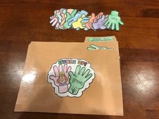 Hands Up Rhyming Words 1st grade language arts file folder game