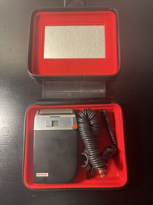 Vintage Schick 400 Flexamatic Shaver Case Flexible Soft Head Razor Trimmer Works