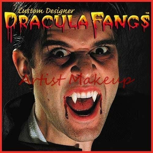 FANGS CUSTOM MENS SIZE VAMPIRE DRACULA MEDIUM TWILIGHT THERMOPLASTIC TEETH - Afbeelding 1 van 3