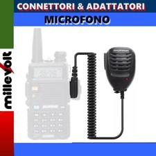 MICROFONO SPEAKER per Radio Portatili BAOFENG UV-5R UV-17 UV-21 GT-3 BF-888