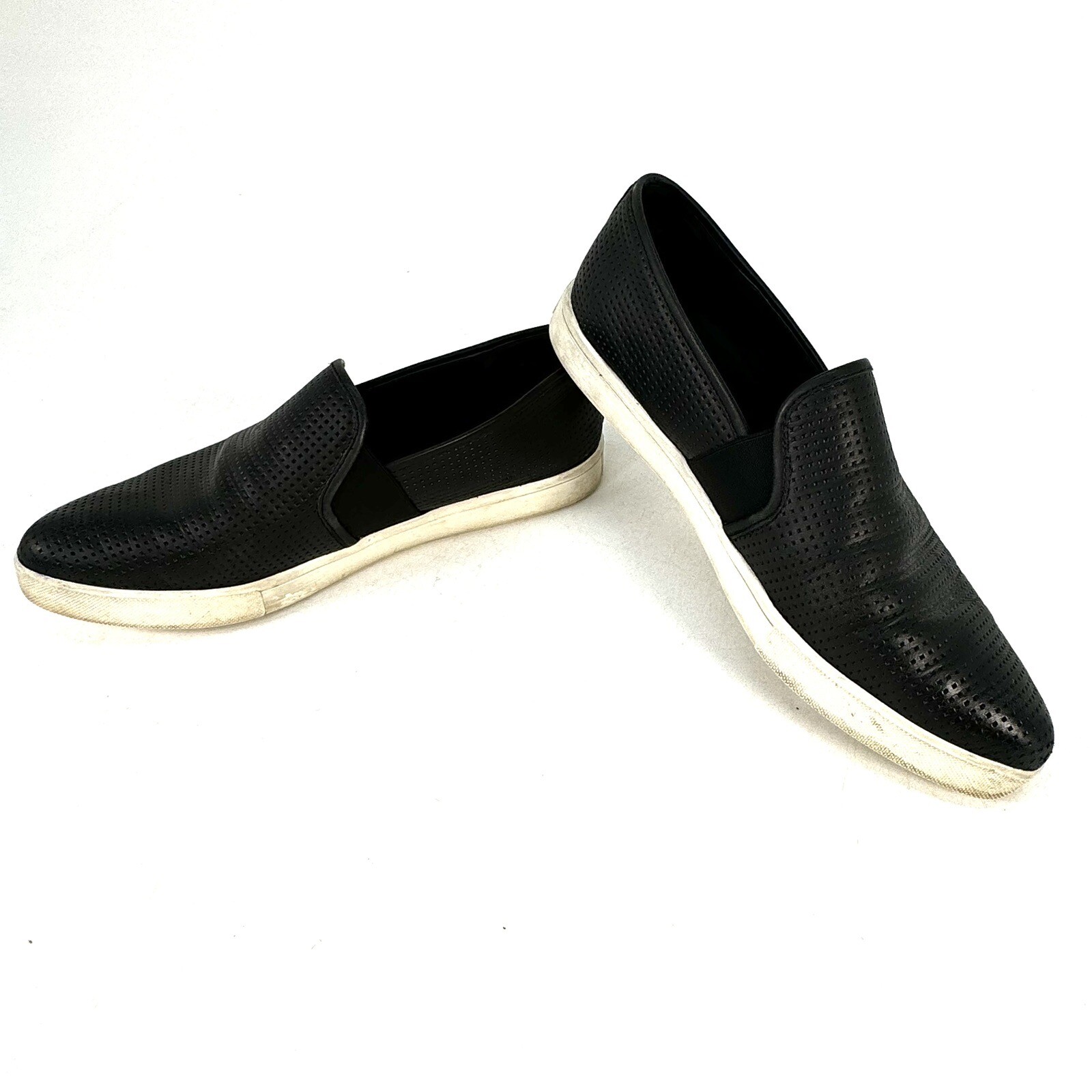 Vince Blair Black Perforated Leather Fashion Shoes Sneaker