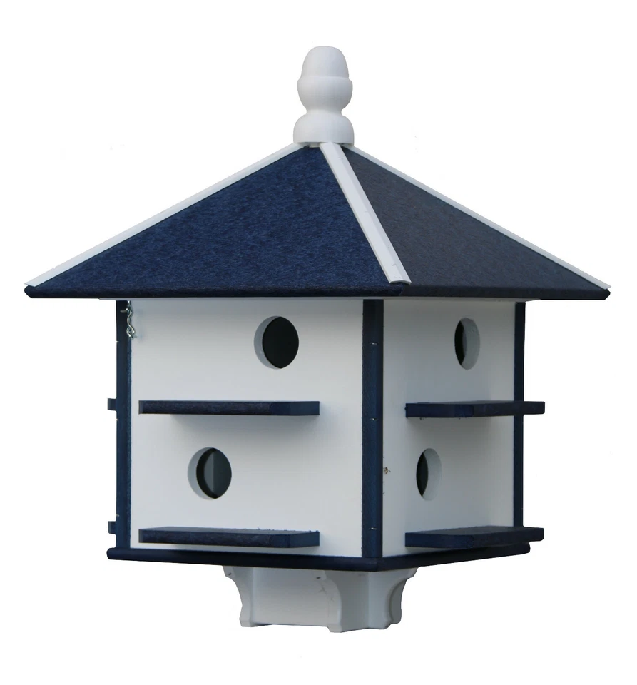8 Agujeros 24" PURPLE MARTIN BIRD HOUSE - Poliéster Reciclado Impermeable en 4 Colores EE. UU. Foto 2 de 3