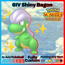 BAGON 🌟SHINY/Non-Shiny 6IV🌟 Pokemon SCARLET and VIOLET 31/31/31/31/31/31 lv1
