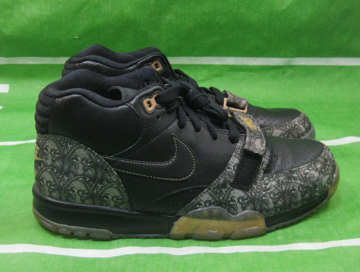 Nike Air Trainer 1 MID PRM QS 607081-002 Black Metallic Gold Nike Air Trainer 1 MID PRM QS 607081-002 Black Metallic Gold