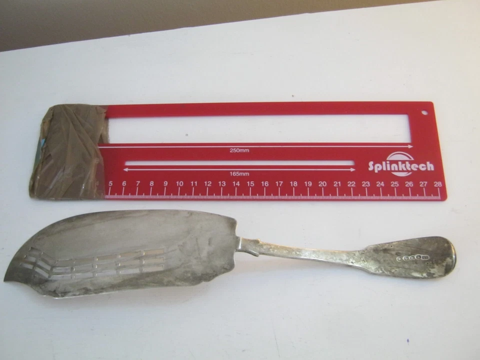 Servidor de peces Londonc 1816 plata esterlina patrón violín por Abstinando King 135 gm Foto 4 de 4