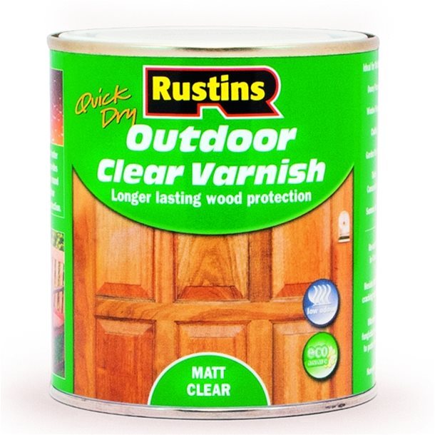 RUSTINS Outdoor Clear Varnish, Matt, 250 ml - Image 2