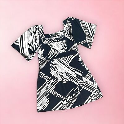 bcbg black and white short dress Bcbg Women's Sleeveless Mini Dress - Black/white