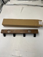 Perchero Aodoran Montaje en Pared Ganchos para Perchero 4 Ganchos Madera Negro ADR-050