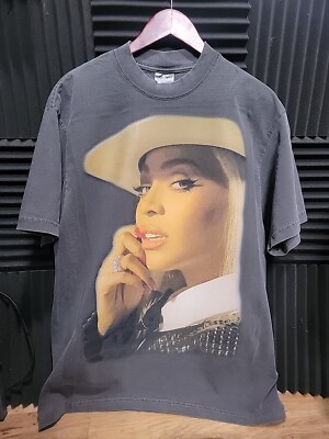 BEYONCE TEXAS HOLD EM T SHIRT ON SHAKA SUPERMAX HEAVYWEIGHT VNTG GREY