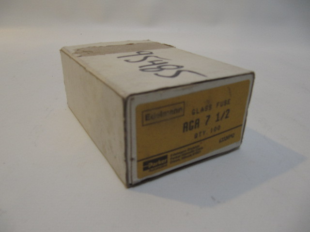 (Box of 100 NEW) Parker/Edelmann Glass Fuses Type AGA7-1/2