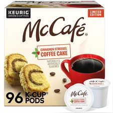 Mccafe Cinnamon Streusel Coffee Cake Coffee, Keurig Single Serve K-Cup Pods, 96 