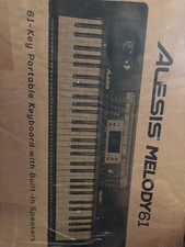 Alesis Melody 61 Key Electronic Keyboard Piano w Speakers KIT, Stand, Bench,Mic