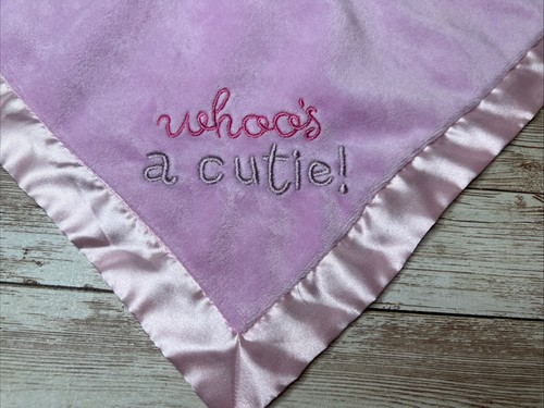 Baby Starters Pink Owl Lovey Security Blanket Ruffle Satin Plush -Whoo's a Cutie - Picture 3 of 7