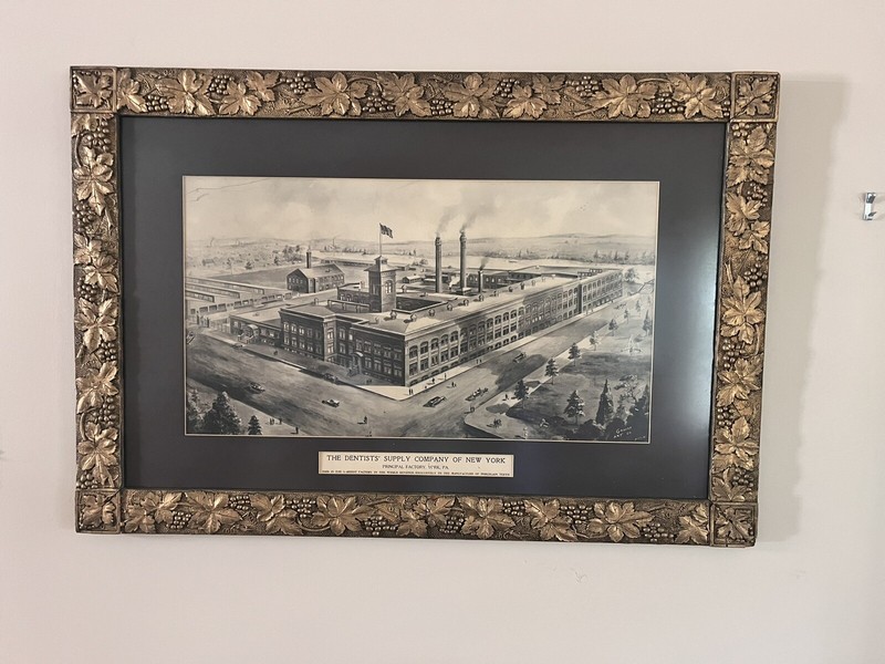 A 43”x 29” Vintage 1925 Poster Of “The Dentist’s Supply Co. ” In Victorian Frame