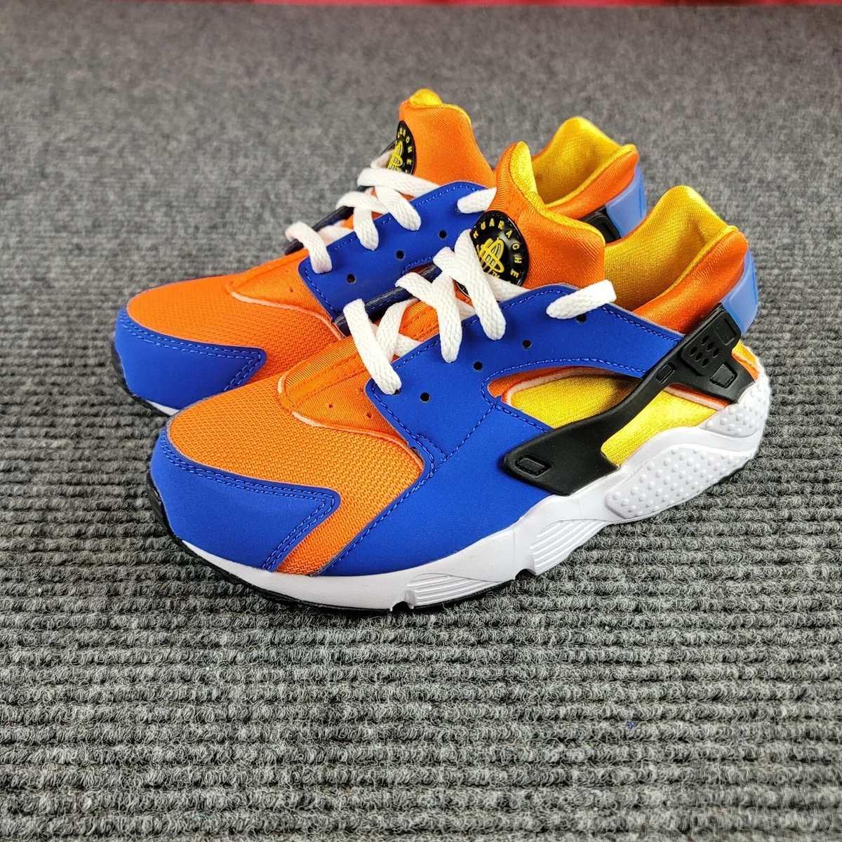 Algebraico Chip voluntario Nike Huarache Run GS Hyper Royal Blue Yellow Orange Kid Youth 654275-421 sz  2 | eBay