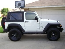 2007-2009 For Jeep Wrangler 2-door Replacement Soft Top Tinted Rear Windows