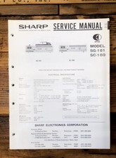 Sharp SG-181 SC-180 Stereo  Service Manual *O...