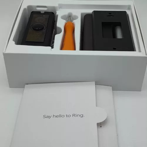 Ring Pro Video Doorbell Camera 1080p HD Works See Pics Crack On Doorbell Button 