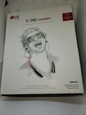 LG TONE TRIUMPH Bluetooth Wireless Stereo Headset Black HBS-510 BLACK not sealed