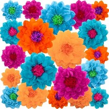 Gejoy 20 Pieces Paper Flower Tissue Variety Pack, Bright Color