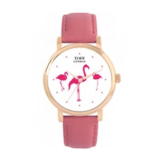 Toff London TLWS-38147 Ladies Flamingo Bird Watch