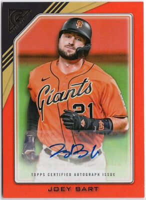 TL1126 2022 Topps Gallery Orange YSA-JB Joey Bart Autograph /25