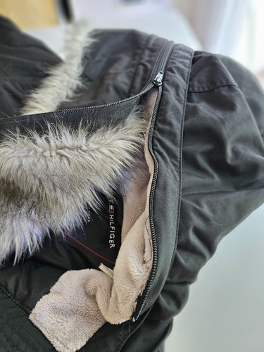 Tommy Hilfiger Outerwear Herren Mantel schwarz mit abnehmbarer Kapuze Größe L - Bild 9 von 12