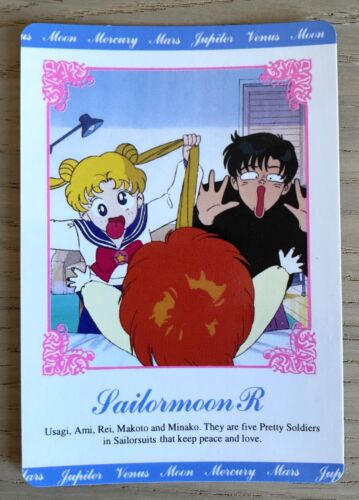 1 x Vintage 90s Sailor Moon Card-Chiba Mamoru Tuxedo Mask Usagi Japan No.54 - Picture 1 of 2