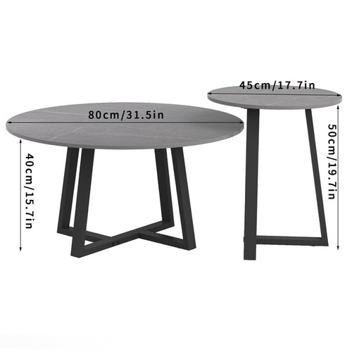 Coffee Table Marble Side Tables Bedside Tables Storage MDF End Table Furniture - Picture 51 of 230