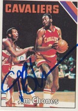 JIM CHONES CLEVELAND CAVALIERS  SIGNED 1975 TOPPS #66