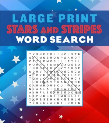 Large Print Puzzle Books: Large Print Stars and Stripes Word Search (Paperback)