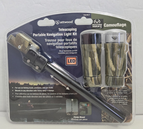 Kit Lampe LED Portable à Fixer Attwood Marine 14190-7 Gris