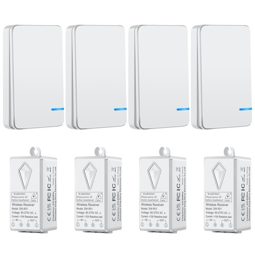 Wireless Lights Switch Receiver Kit Mini Remote No Wiring No WiFi Outdoor 1312ft - Picture 17 of 17
