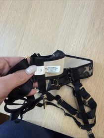 Bordelle Vita Suspender Garter Black Adjustable 24k Gold Plated S Xx1389