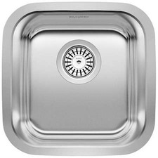 New Blanco 441026 Stellar Single Bowl Stainless Steel Undermount Bar Sink 15 x 1