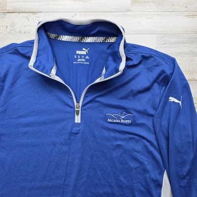 ARCADIA BLUFFS x Puma Mens M - 1/4  Zip Pullover Lightweight Blue Jacket