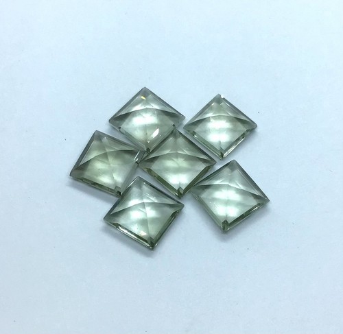 AAA Green Amethyst Square Cut Natural Loose Gemstone For Assorted All Jewelry - Picture 17 of 18