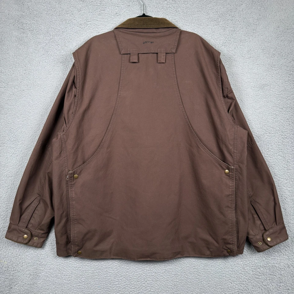 Orvis Coat Mens XXL Brown Pheasant Hunting Chore Barn Game Pouch Hunting Wool - Image 3 of 4