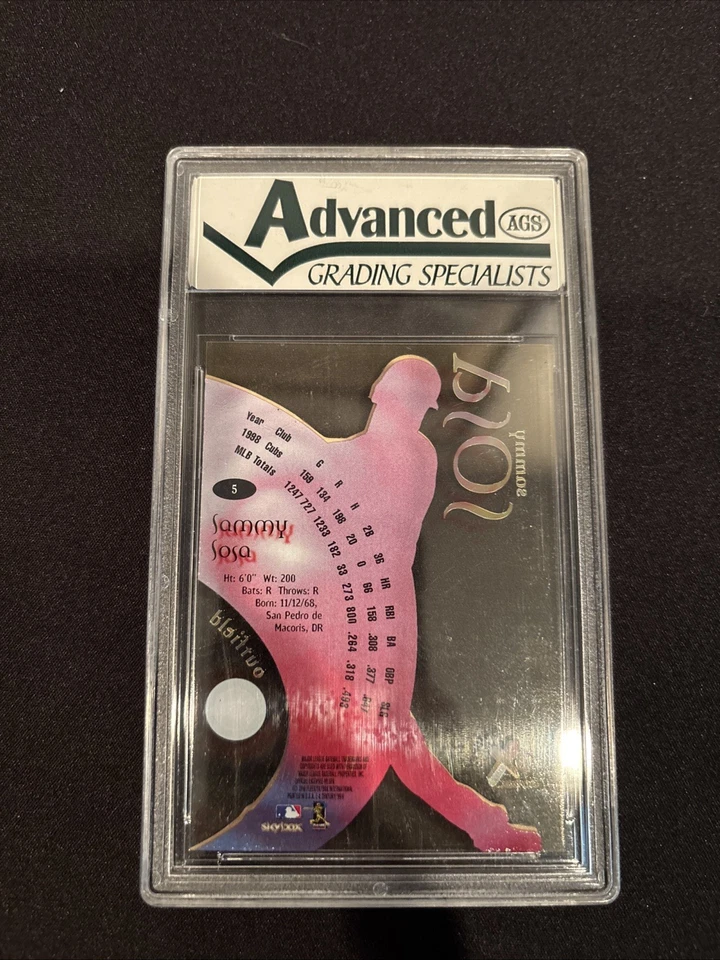 1999 EX Century Sammy Sosa #5 AGS Advanced Grading Specialist 10.0 Gem Mint - Image 2 of 2