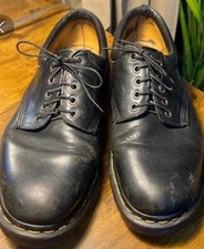 Vintage Doc Dr. Martens Black 1461 Oxford Shoes Size US 10, made in ENGLAND