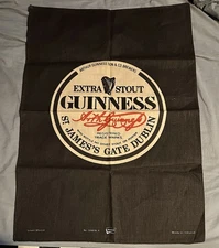 Guinness Linen Blend Fabric Wall Hanging 28x40” Made In Ireland